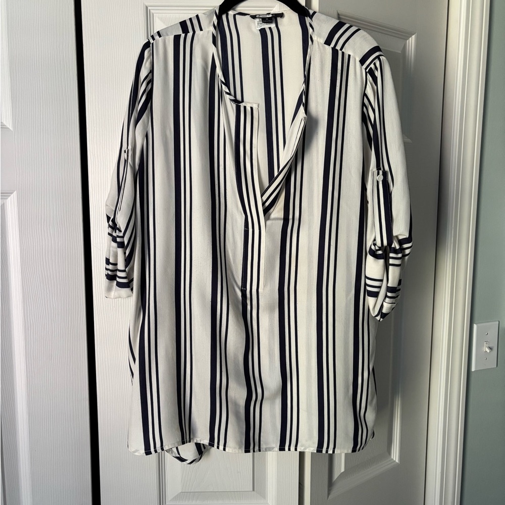 Acrobat Navy and White Striped Tunic